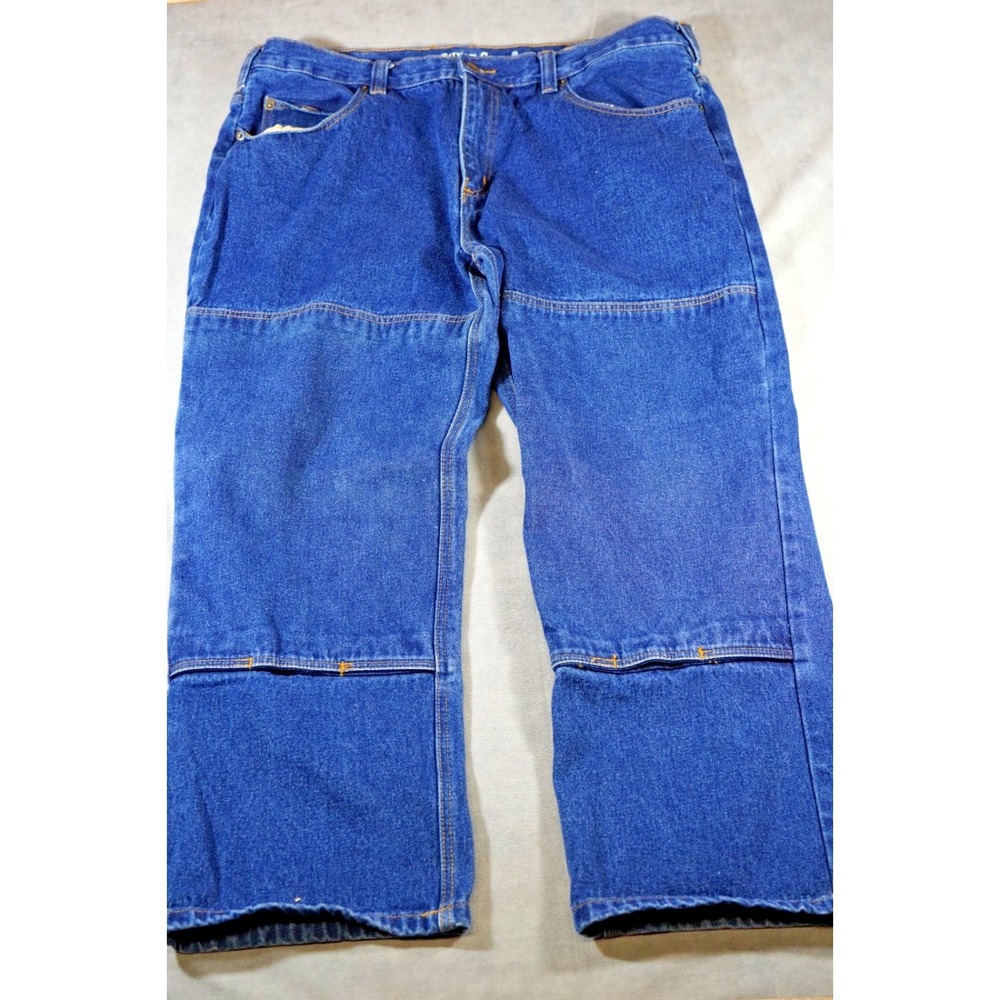 Guide Gear Blue Jeans Mens 40x29‎  Blue Denim Double Knee Field Tested Cotton
